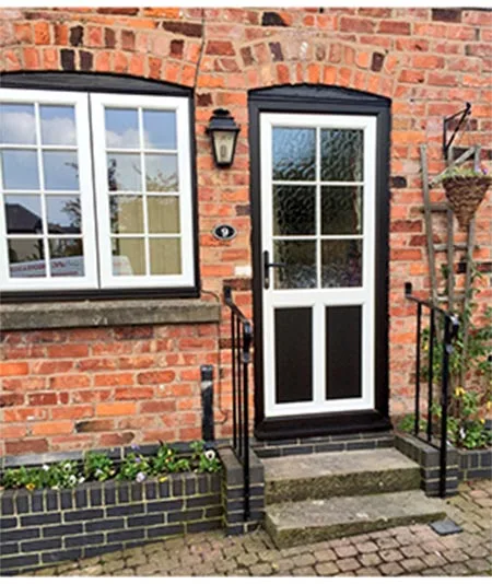 Black and White uPVC Door