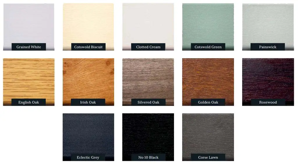 Colour Chart Options For Residence 7 Windows